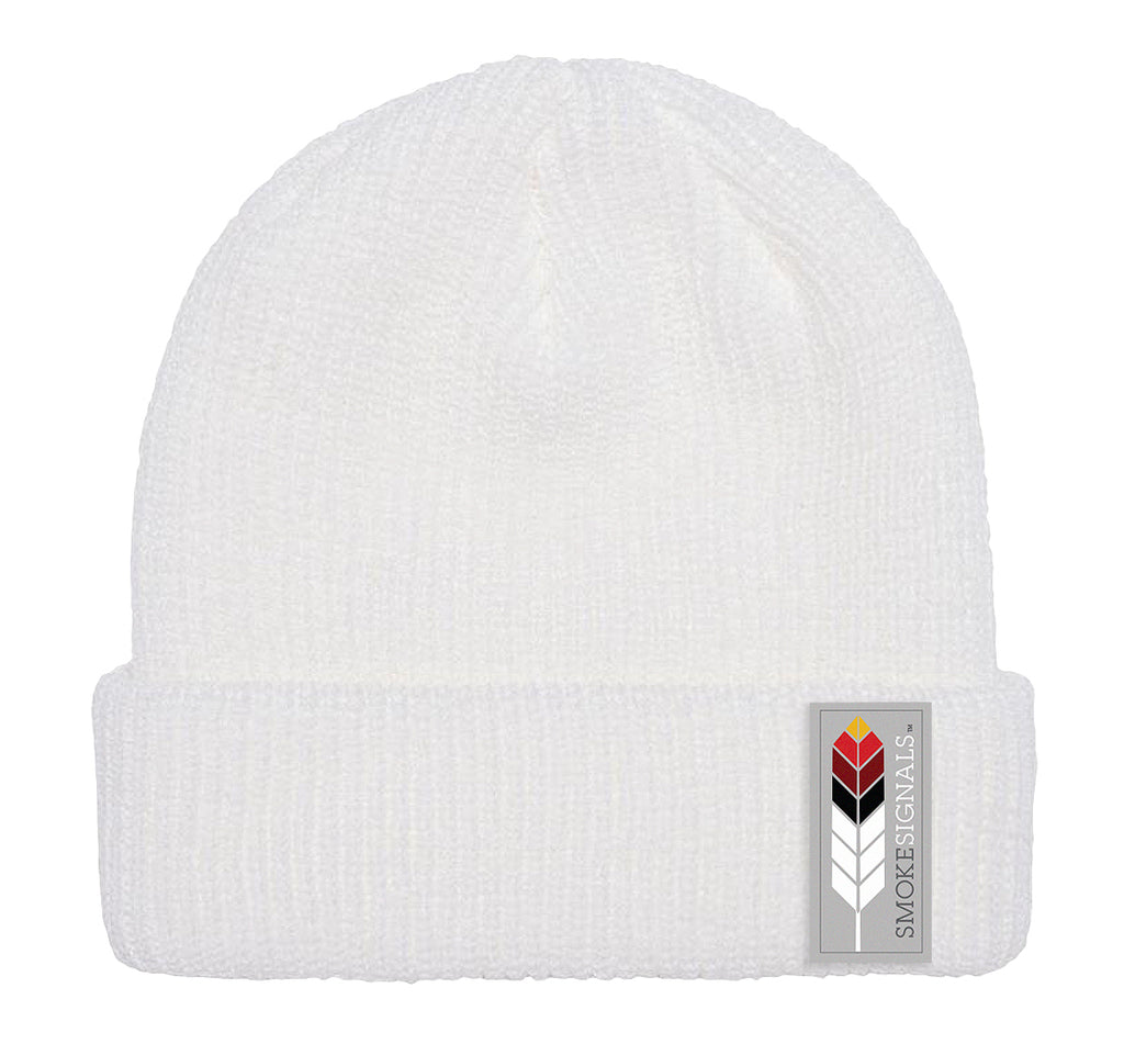 Smoke Signals, Native Culture Shop, White Beanie